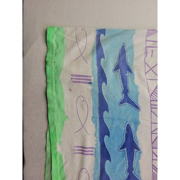 Vintage 80's Sun Triangle Men X/XL Tourist Shirt Tee Bahamas Single Stitch Aztec - Picture 5 of 11